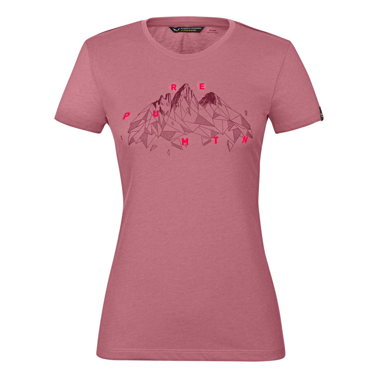 Camisetas Mujer Chile - Salewa Geometric Dry - Rosas - BCAP-10452